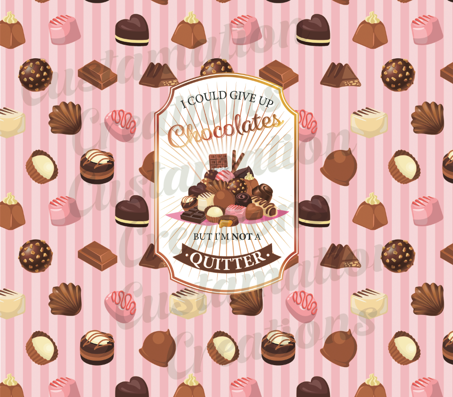 Chocolate not a Quitter 20oz. Tumbler